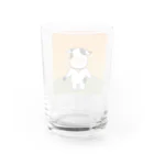 梅。の棒立ちなどうぶつたち うし Water Glass :back