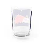 あみすけ本舗＠深海生物推し の深海呑み（ウミウシ＆メンダコ）ブルー Water Glass :back