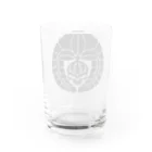 Ａ’ｚｗｏｒｋＳの下がり藤に髑髏 黒（オリジナル家紋シリーズ） Water Glass :back