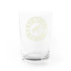 くーちゃんのビオトープ孟子（ロゴ）ひき茶 Water Glass :back
