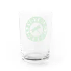 くーちゃんのビオトープ孟子（ロゴ）みどり Water Glass :back
