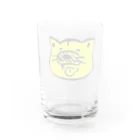 天狗キャットのごんむく(yellow) Water Glass :back