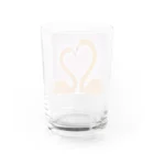 仁音-ninon-絵言葉のフラミンゴのフランソワとフランソワーズ Water Glass :back