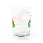 翠色の眼鏡の疲れて走れない根菜ズ Water Glass :back