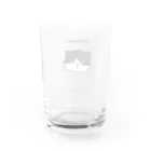 まるっともふもふ白黒にゃんずのハチワレ猫のグラス Water Glass :back