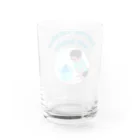 キッズモード某のイルカといた夏休み(ロゴタイプ) Water Glass :back