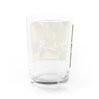 emiemieのオオルリ（学名入り） Water Glass :back