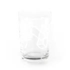 とぼけがおのhiscore tobokegao logo white Water Glass :back