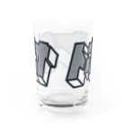 とぼけがおのhiscore tobokegao logo black Water Glass :back