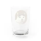 harupink🌸ペット似顔絵illustのリアルな福にゃん(カフェオレ) Water Glass :back