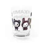 ☆pumpking cat☆のドットほっかむり_集合！ Water Glass :back