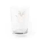 茈紀-Siki-(3/22活動開始.活動中)の『猫から愛を猫へラブを』ポインテッド(シャム)ペロリ Water Glass :back