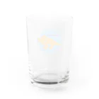 fumimicreativeのトリケラトプス　80年代風レトロポップな恐竜 Water Glass :back