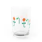 くすのき もんのレトロなヒナゲシ Water Glass :back