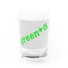 green +αのgreen+αパズルグラス【ロゴ入り】 Water Glass :front