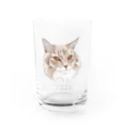 みきぞーん｜保護猫 ミッキー画伯と肉球とおともだちのyuzu Water Glass :front