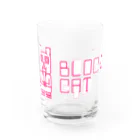 Rabbithumanaspetsの#BLOCKCAT（赤） Water Glass :front