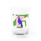 Apr.の【やってみた】ムラサキエボシドリの型抜き Water Glass :front