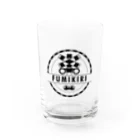 ふみきりグッズSHOPのロゴ風ふみきり【名入れ可】デザイン① Water Glass :front