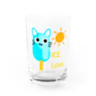 たまねこのアイスを愛する猫 Water Glass :front