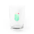 Eschscholziaのはじける想いとクリームソーダ Water Glass :front