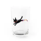 かまくらまいのくつしたくろねこ Water Glass :front