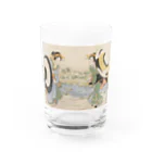 寿めでたや(ukiyoe)のUKIYOE渓斎英泉隅田川畔雪中二美人 Water Glass :front