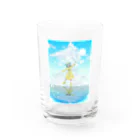 ぷωて( •́ .̫ •̀ و(و "の梅雨明け Water Glass :front