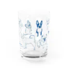 aveku towa. の犬との暮らし（ブルー） Water Glass :front