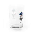 まんもすの走る白バイ　前後 Water Glass :front