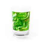 luontoiroのウェーブ　緑 Water Glass :front