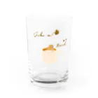 kiki25のcoffee time(コーヒー白字) Water Glass :front