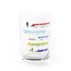 SHINOCHIKA.artworksの大好き！新幹線's Water Glass :front