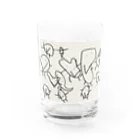 餅の山美術館の芋たち Water Glass :front