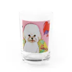 つれづれ　&　ビション・フリーゼの100均画材のお手製マイ・プリンセス Water Glass :front