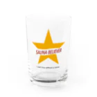 八坂屋@SUZURI支店のSAUNA BELIEVER Water Glass :front