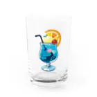 みなとまち層のトロピカル·マンタソーダ Water Glass :front