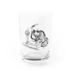 猫の浮世絵・草紙の講談する猫 Water Glass :front