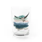 雁花工房（寄付アイテム販売中です）の栗駒山とシジュウカラガン（寄付付き） Water Glass :front