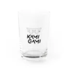 KAMI-GAMI from NTPの『KAMI-GAMI』logo ブラック Water Glass :front