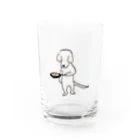 森のカミリオンの犬の生活シリーズ（目玉焼き焼く） グラス前面