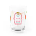 ★枠星屋★の茶屋 桜源郷あるいは桃源郷 (招き猫＆お狐さま) Water Glass :front