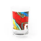 m/artworkのRed series Water Glass :front