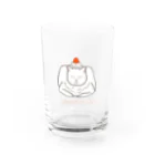 まるのねこみせのぽっちゃりしろさん　こうばこけーき Water Glass :front