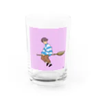 フジスケッチ | fuji sketchのほうき少年 Water Glass :front