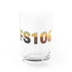 FS108(ファンタジスタ入れ歯)イラスト　絵描きのFS108 夕焼けロゴ Water Glass :front