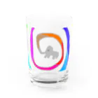 なぞなぞのレインボーゾウスパイラル Water Glass :front