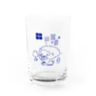 よしず・すだれのまよなか読書ヒツジ(あかるい) Water Glass :front