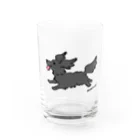 Chiyo.Wan(🐕🕊️のお店)のHanemimi犬　(カラー) Water Glass :front