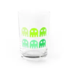 Yu_and_Iのカラフルエイリアン〈green〉 Water Glass :front